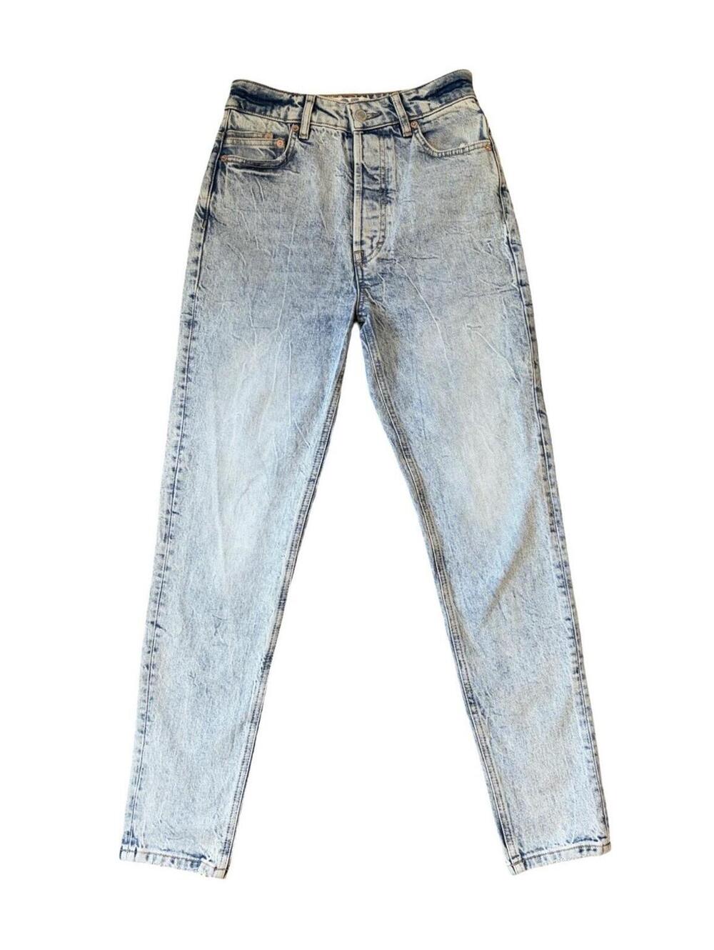 Free People We The Free Zuri Mom Jeans Women’s Size 25 Blue Cotton High Rise